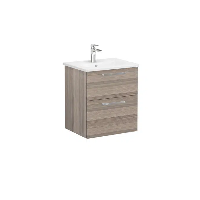 Washbasin Unit - 60cm - Flat - 2 Dawers - Vanity Unit - Root Series - VitrA