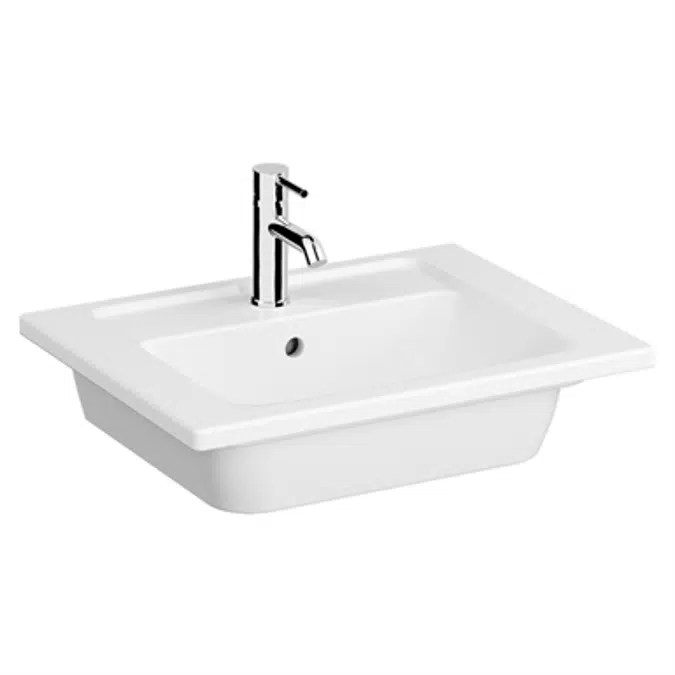 Wash Basin - Vanity Washbasin - 60cm - One Tap Hole - With Overflow Hole - İntegra Series - VitrA