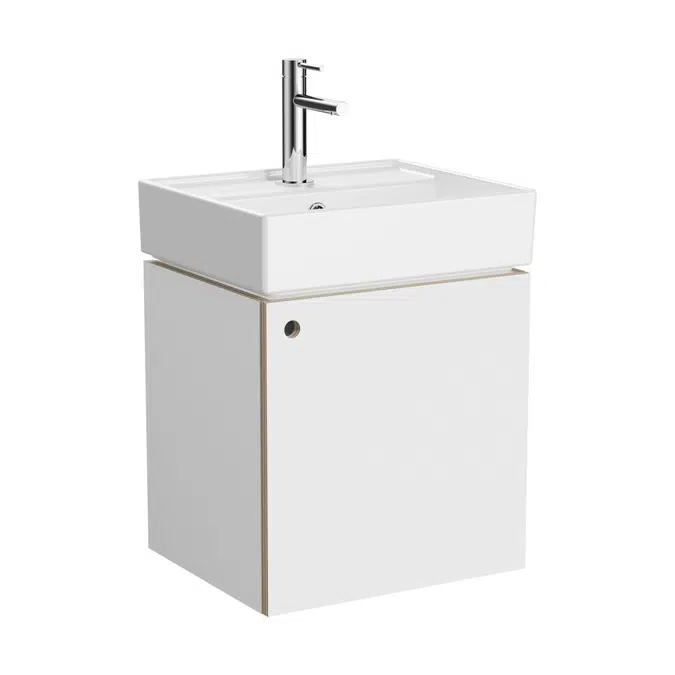 BIM objects - Free download! Washbasin Unit - 45cm - Compact - Right ...