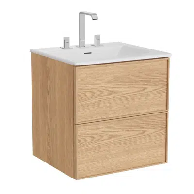 Image for Washbasin Unit - 60cm - With2Drawer - Basin 3 Tap hole - Metropole Edge Series - VitrA