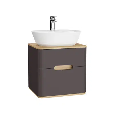 Image for Washbasin Unit - 65cm - With Vanity - With 2 Drawer - Without Legs - Sento Series - VitrA