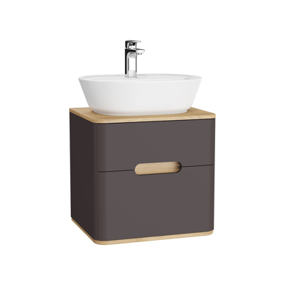 afbeelding voor Washbasin Unit - 65cm - With Vanity - With 2 Drawer - Without Legs - Sento Series - VitrA