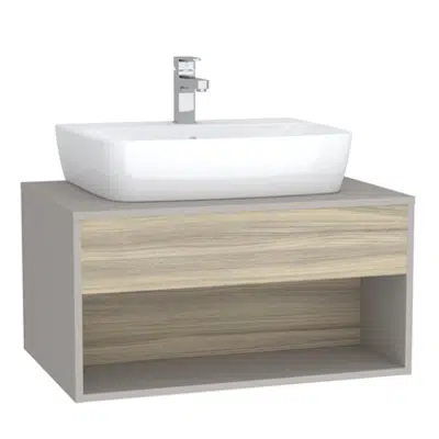 Washbasin Unit - 80cm - Hotel Unit - For Countertop Basins - With 53cm Depth - With U-cut - İntegra Series - VitrA图像