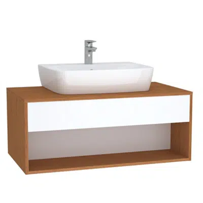 Image for Washbasin Unit - 100cm - Hotel Unit - For Countertop Basins - With 53cm Depth - With U-cut - İntegra Series - VitrA