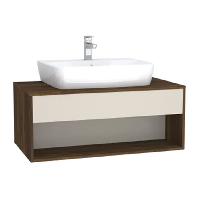Washbasin Unit - 100cm - Hotel Unit - For Countertop Basins - With 53cm Depth - With U-cut - İntegra Series - VitrA