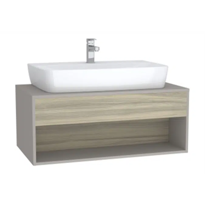 Washbasin Unit - 100cm - Hotel Unit - For Countertop Basins - With 53cm Depth - With U-cut - İntegra Series - VitrA