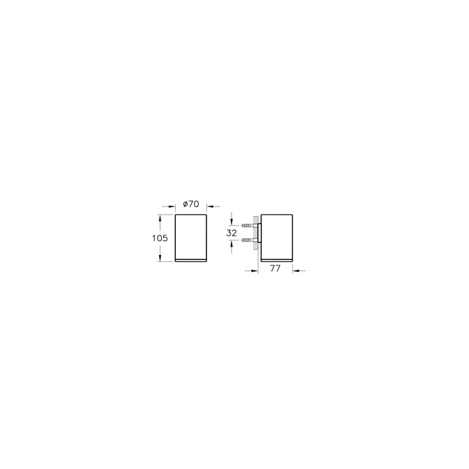 Toothbrush Holder - Wall Mounted - Origin Series - VitrA