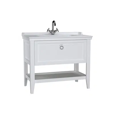 imazhi i Washbasin Unit - 100cm - With Drawer - With Vanity Washbasin - One Faucet Hole - Valarte Series - VitrA