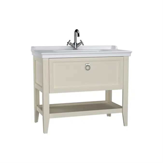 Washbasin Unit - 100cm - With Drawer - With Vanity Washbasin - One Faucet Hole - Valarte Series - VitrA