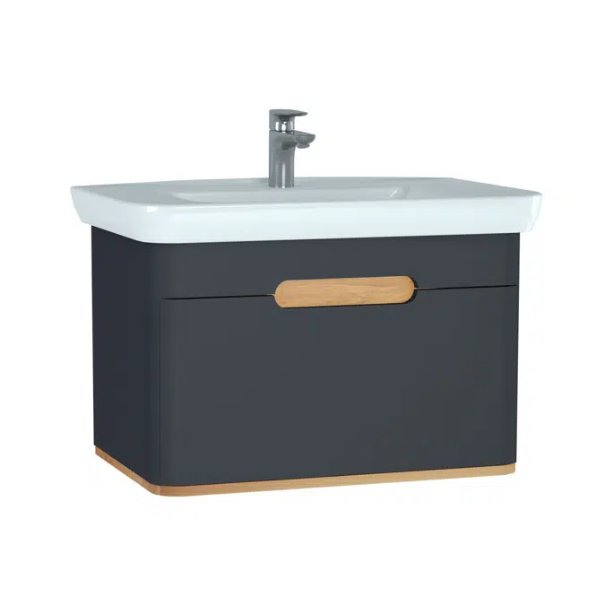 Washbasin Unit - 80cm - With 1 Drawer - Without Legs - Sento Series - VitrA