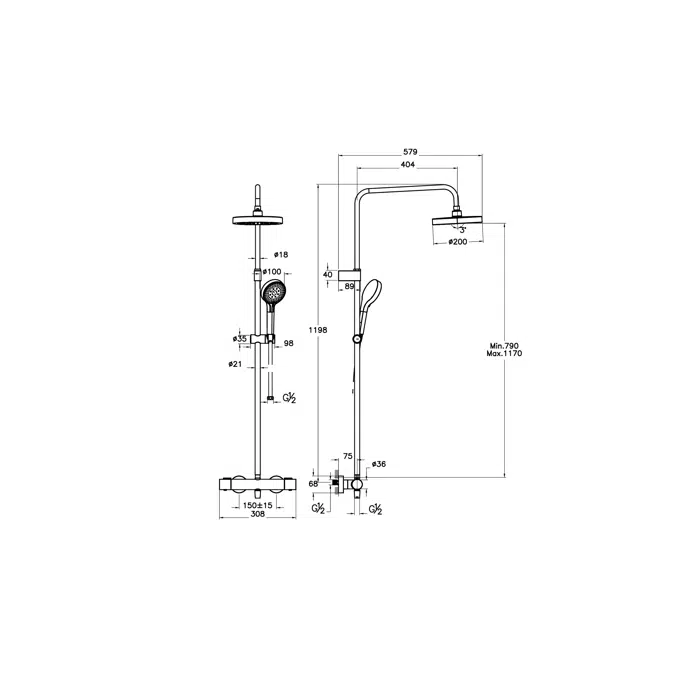Base Round Shower System
