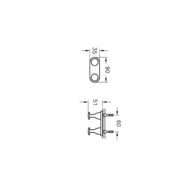 Hook - Bathrobe Holder - Double - Arkitekta Series - Vitra