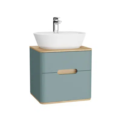 Immagine per Washbasin Unit - 65cm - With Vanity - With 2 Drawer - Without Legs - Sento Series - VitrA