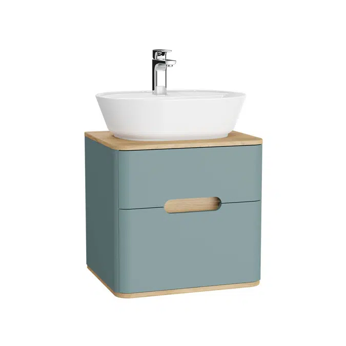 Washbasin Unit - 65cm - With Vanity - With 2 Drawer - Without Legs - Sento Series - VitrA