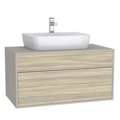 Washbasin Unit - 100cm - With 1 drawer - For Countertop Basins - With 53cm Depth - İntegra Series - VitrA 이미지