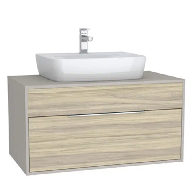 Washbasin Unit - 100cm - With 1 drawer - For Countertop Basins - With 53cm Depth - İntegra Series - VitrA