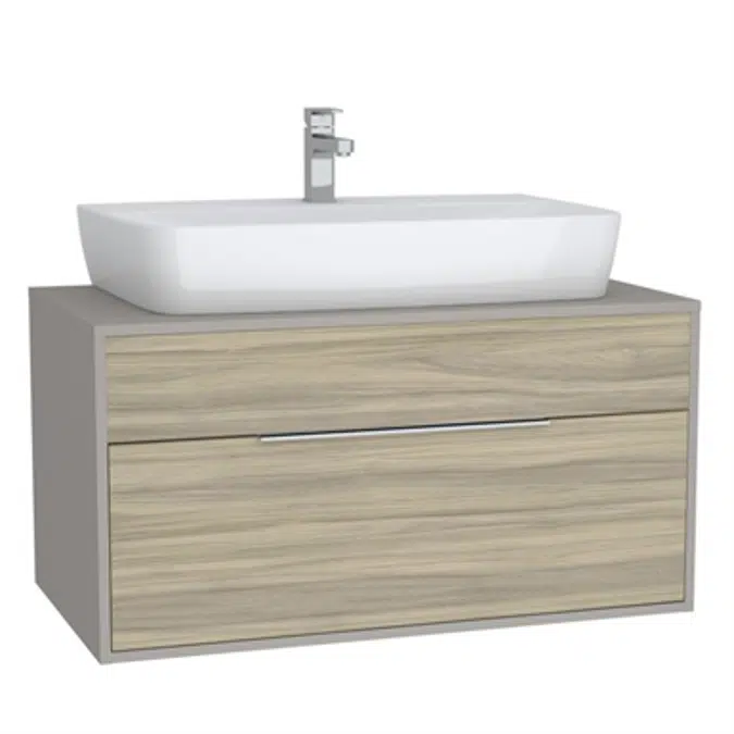 Washbasin Unit - 100cm - With 1 drawer - For Countertop Basins - With 53cm Depth - İntegra Series - VitrA