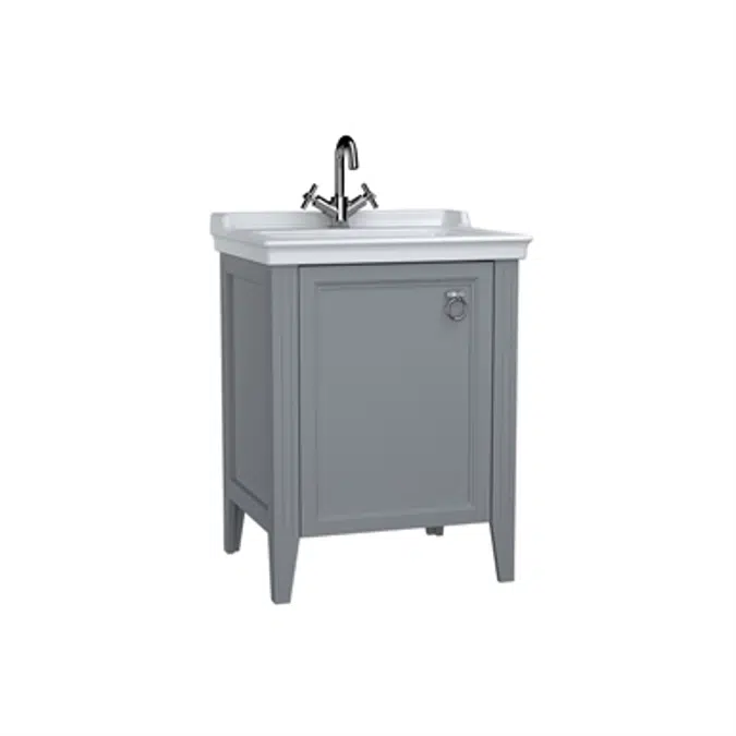 Washbasin Unit - 65cm - With Doors - With Vanity Washbasin - One Faucet Hole - Valarte Series - VitrA