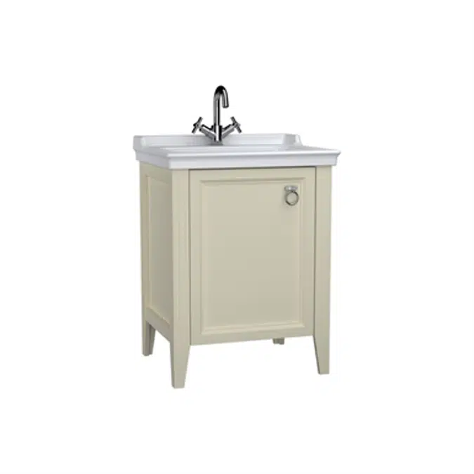 Washbasin Unit - 65cm - With Doors - With Vanity Washbasin - One Faucet Hole - Valarte Series - VitrA