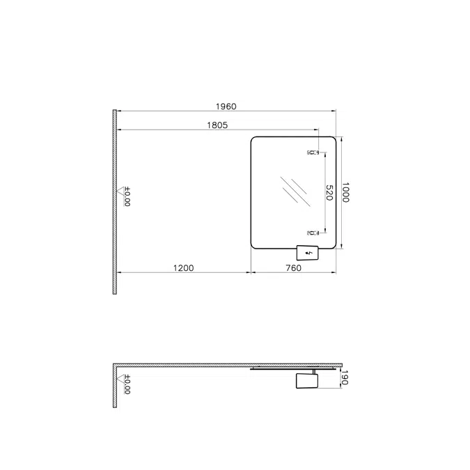 Mirror - Illuminated Mirror - 100cm - Nest Trendy Series - VitrA