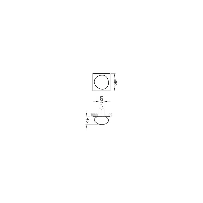 Stop Valve - (Built-in Exposed part) - Istanbul Series - VitrA