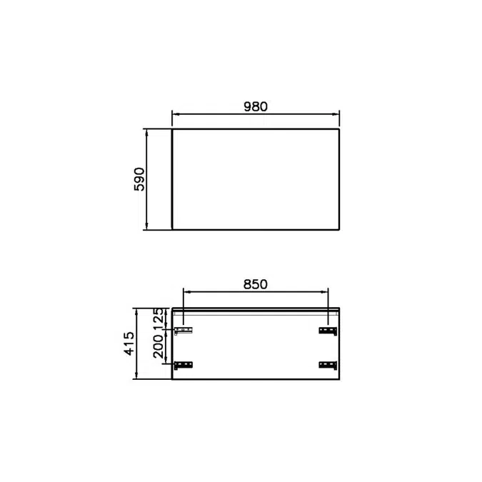 Washbasin Unit - 100cm - For Countertop - Istanbul Series - VitrA