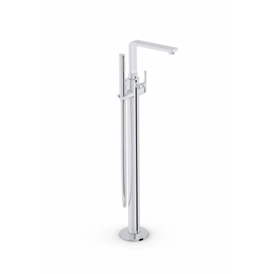 Image for Bath Mixer - Bathtub Faucet - From Floor - With Hand Shower - Suit L Series - VitrA