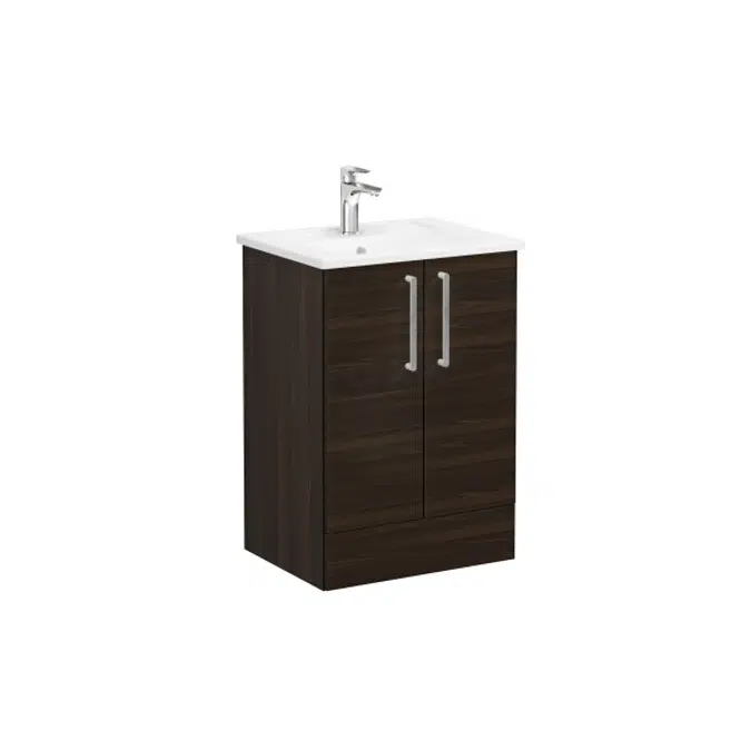  Root Flat Series_Washbasin Unit_With2Door_60cm_Walnut