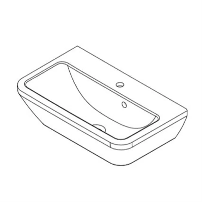 Wash Basin - Wall Mounted - 60cm - Narrow Basin - With Overflow Hole - İntegra Series - VitrA