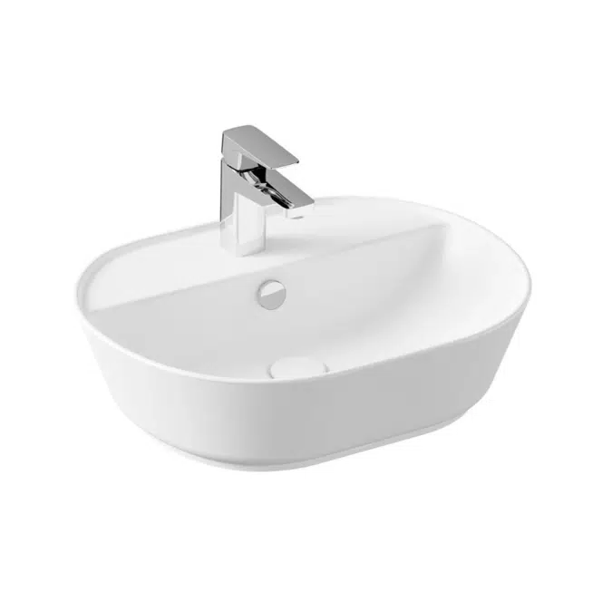 Wash Basin - Counter Top - Oval Bowl - 55cm - With Tap Hole - Geo Series - VitrA