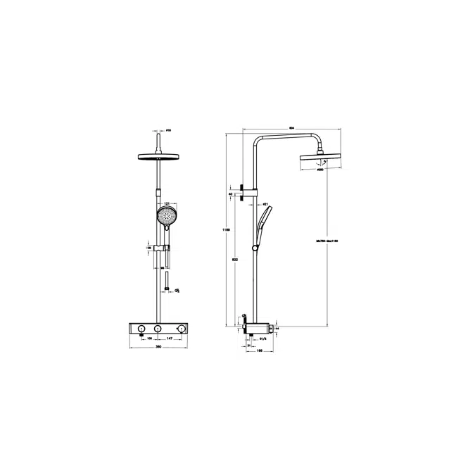 Core Round Shower System