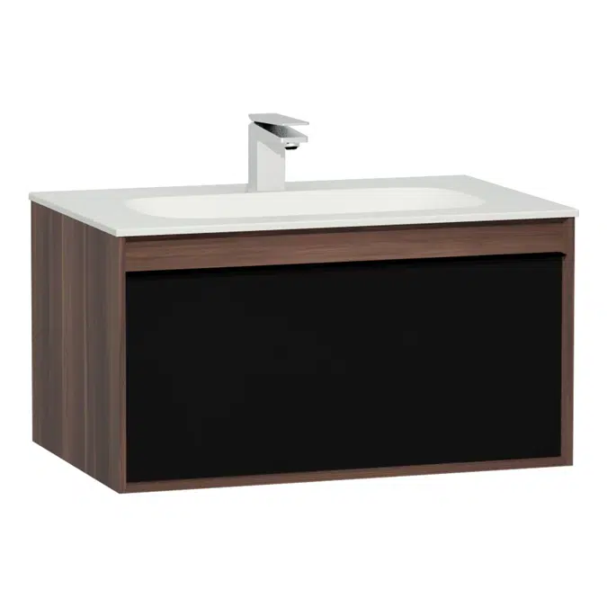 Washbasin Unit - 80cm - With One Drawer - With Infinity Washbasin - Metropole Series - VitrA