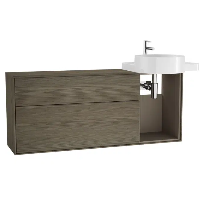 Washbasin Unit - 130cm - Right - Voyage Series - VitrA