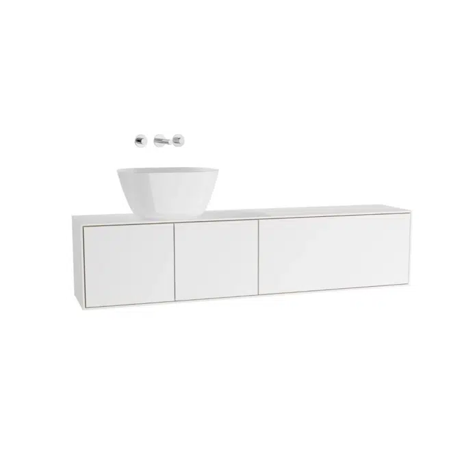 Washbasin Unit - 160cm - For Bowls - Left - Voyage Series - VitrA