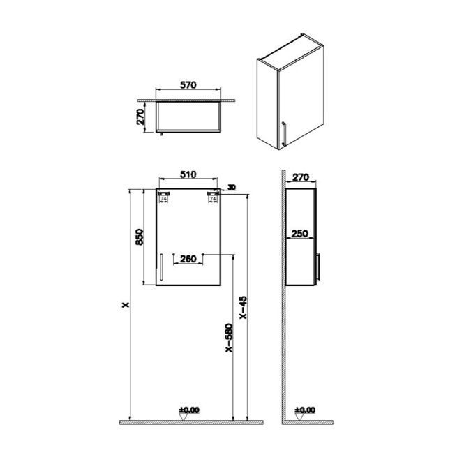 Objetos BIM - ¡Descarga gratis! Lower Unit - 55cm - Root Series - VitrA ...