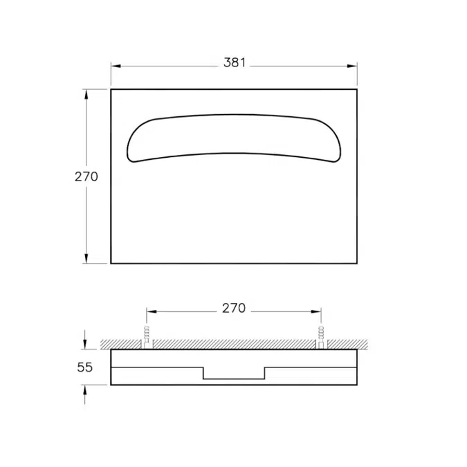 Toilet Seat Paper Dispenser - Arkitekta Series - Vitra