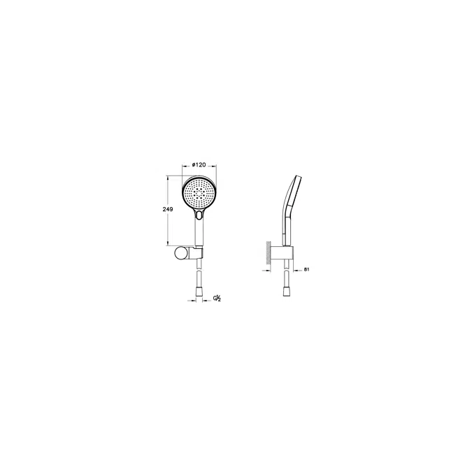 Core Round Handshower Set