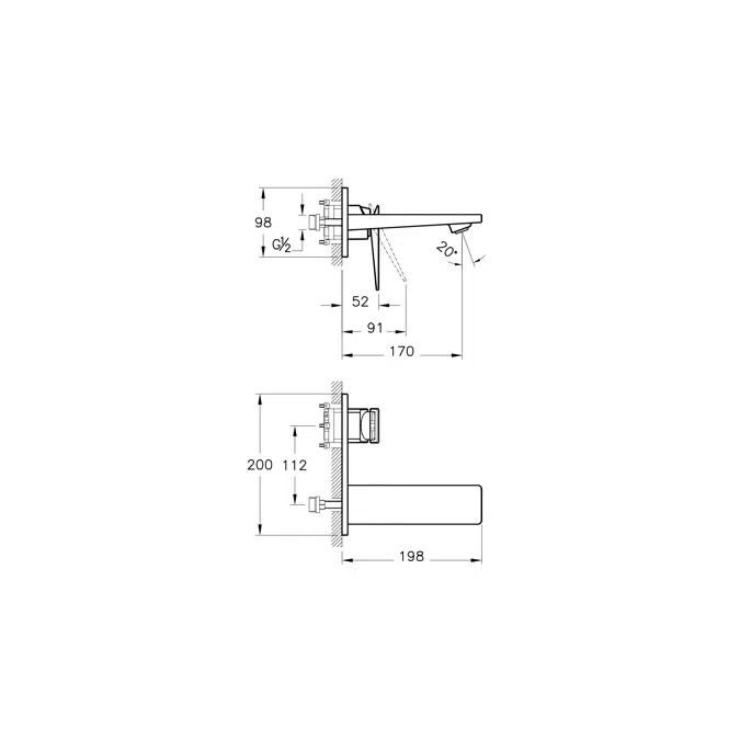 Basin Mixer - (Built-in Exposed part) - Brava Series - VitrA