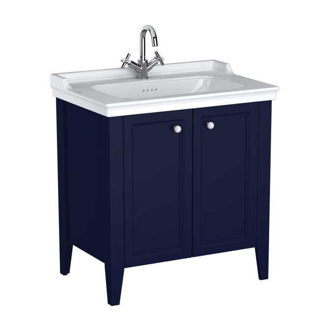 BIM objects - Free download! Washbasin Unit - 80cm - With Door - 1 Tap ...