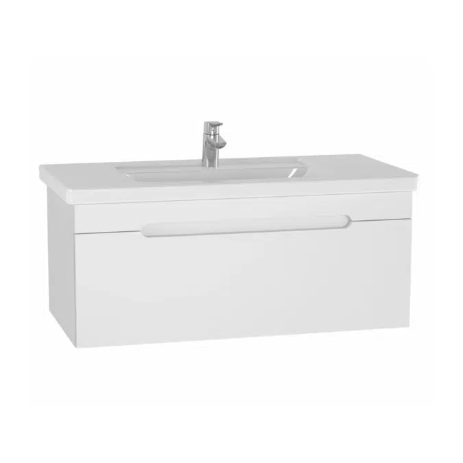 Washbasin Unit - 100cm - Withbasin - With Shelf - Folda Series - Vitra