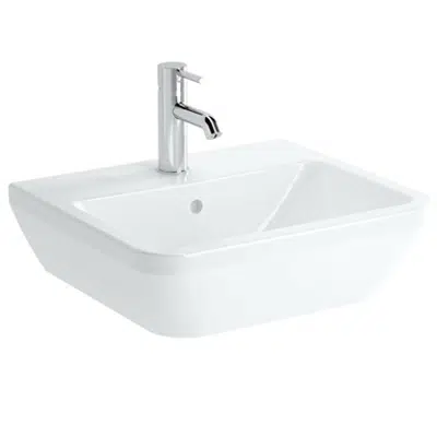 Image for Wash Basin - Square Washbasin - 50cm - One Tap Hole - With Overflow Hole - İntegra Series - VitrA