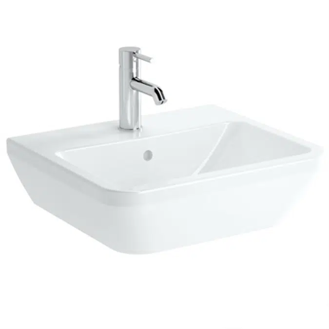 Wash Basin - Square Washbasin - 50cm - One Tap Hole - With Overflow Hole - İntegra Series - VitrA