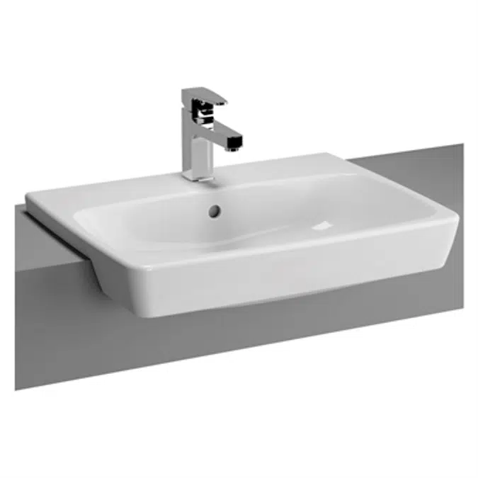 BIM objects - Free download! Wash Basin - (Semi-recessed) - 60cm ...