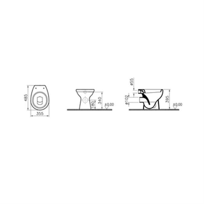 WC Pan - FloorMounted - ArkitektSeries - VitrA