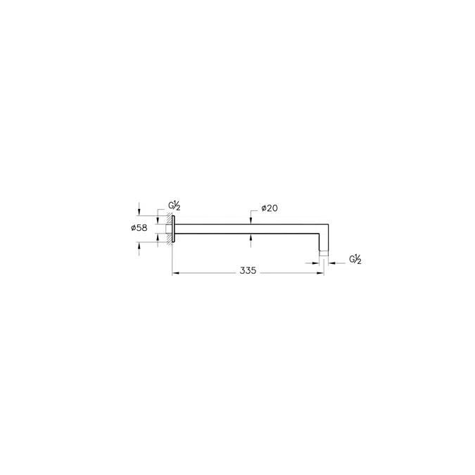 Shower Head Connection Pipe - Origin Series - VitrA