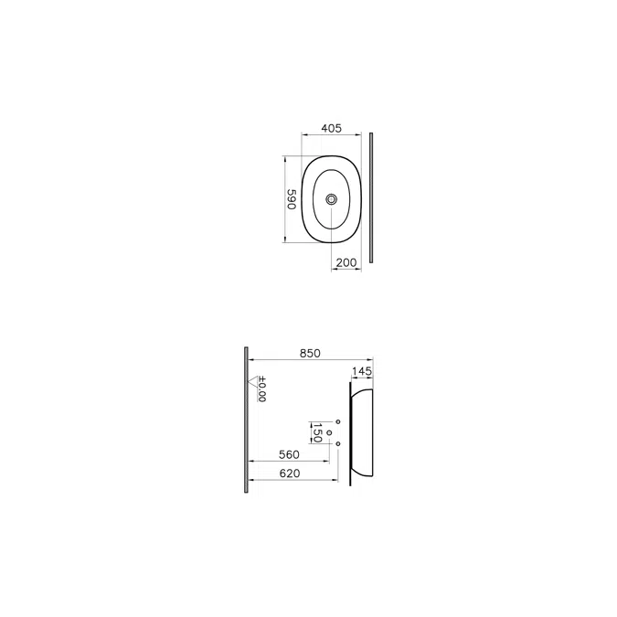 Wash Basin - Countertop - 60cm - Bowl - Outline Series - VitrA