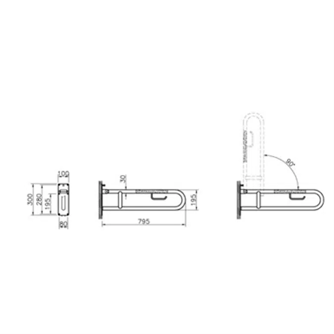 Grab Bar - Hinged Arm Grab Rail - Other Series - VitrA