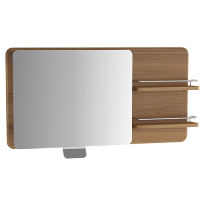 afbeelding voor Mirror - 100cm - Adjustable Flat Mirror -  With Shelves - Left - Nest Trendy Series - VitrA