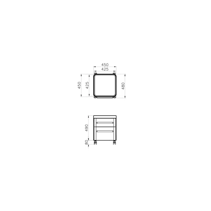 Mid Unit - 45cm - Two Drawer - Moveable Middle Unit - Nest Trendy Series - VitrA