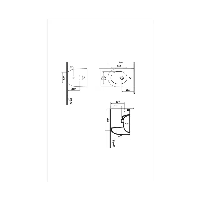 Bidet - Floor Standing - 54cm - Liquid Series - VitrA